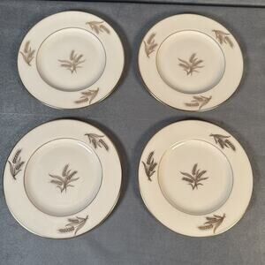 Vintage Lenox Bread Plates Harvest Pattern Set of 4 Four 6 1/4"